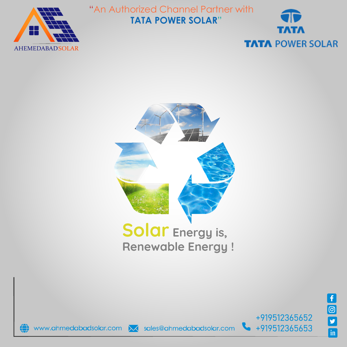 ahmedabad_solar's tweet photo. #SolarEnergy ➼#RenewableEnergy
Complete the Sustainable Solutions for #SolarSystem☀
#InstallSolar on your Roof...🏡
🌐https://t.co/zVOkdazEoL
#SolarPower #AhmedabadSolar
#solarpanels #Tata #TataPowerSolar #greenenergy #SolarRooftopSystem #solarinstallation https://t.co/ymLIU53re5