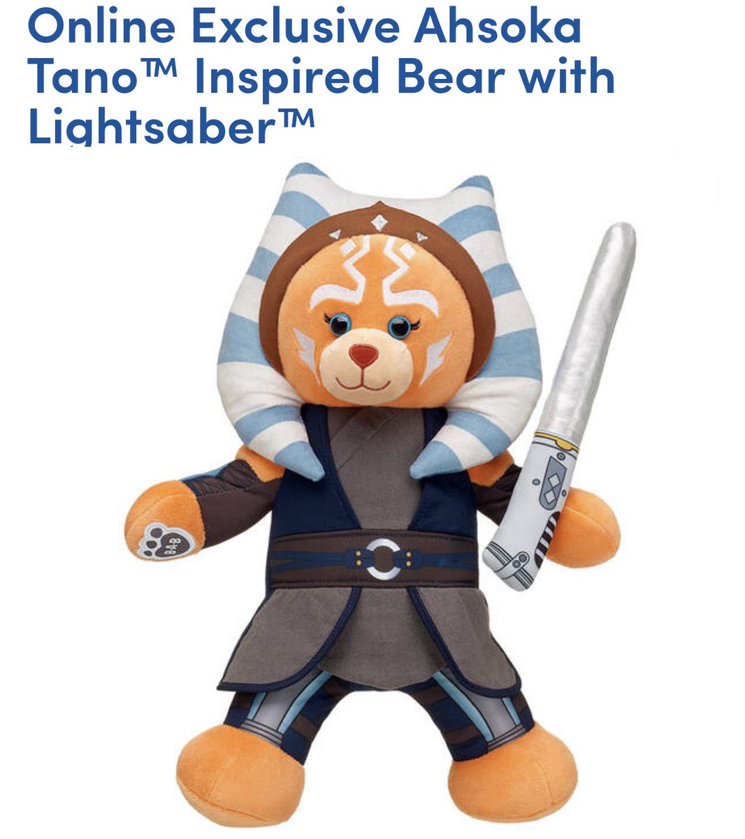 acrossthestars's tweet photo. Available now! #AhsokaTano Build a Bear with Lightsaber! 

https://t.co/SU4jWa7jBu https://t.co/fTgrt4GFsd