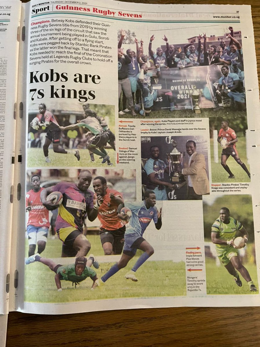 #BlueArmy🏆🔵 Media Watch.
Stories in @newvisionwire & @DailyMonitor today.

#Guinness7s #PoetryInMotion🏉