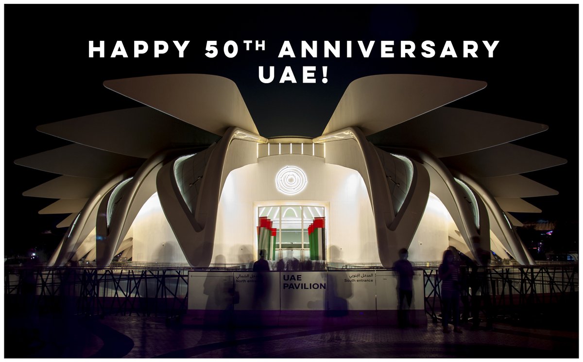 Happy 50th Anniversary to the #UnitedArabEmirates! And thank you for a great @expo2020dubai! All the best from us at Expomuseum.
#Expo2020Dubai #Jubilee #UAE #WorldExpos #Expomuseum
