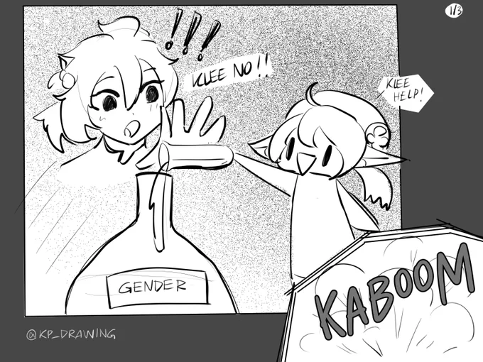 GENDER BEND POTION ft. #klee 

Everyone gather at #albedo 's, Klee made a visit and trying to help.

#Genshin_Impact #genshinimpactfanart #Eula #Amber #Eulamber #benett #Aether #AetherAlbedo #Genshin 