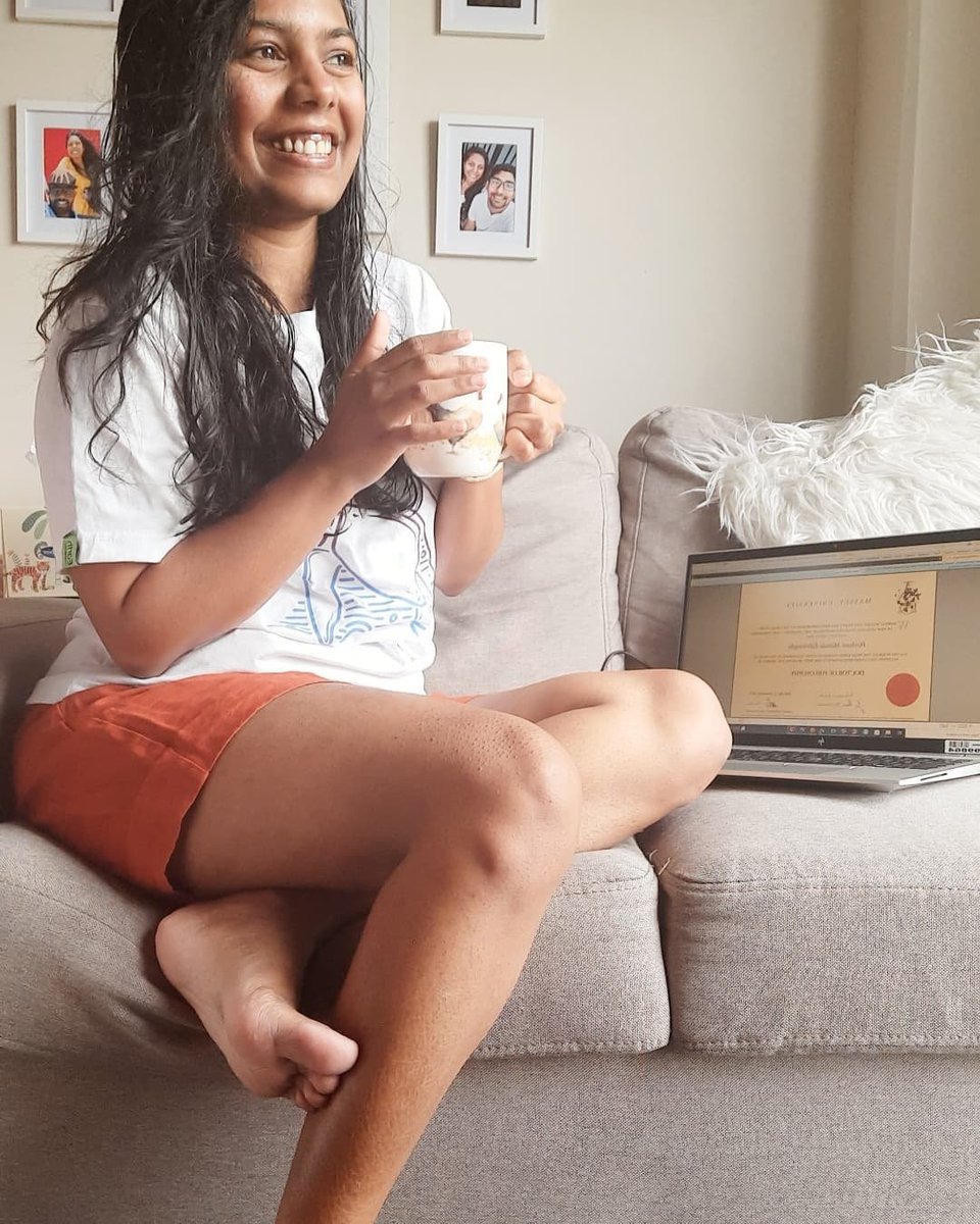 Just me & my graduation certificate enjoying a cup of tea on a Thursday afternoon ☕🐞
Feeling grateful for each and everyone  who supported me and made my PhD journey memorable ❤ 
#phdgraduation #graduatinginapandemic2021 #PhinisheD #NZladybirds @MasseyUni