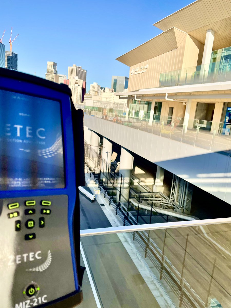 ZetecJP's tweet photo. MIZ21C at #高輪ゲートウェイ　Takanawa Gateway sta. Brand-new station in Tokyo area, 快晴です。#zetec #nde #ect https://t.co/9NqQigEUov