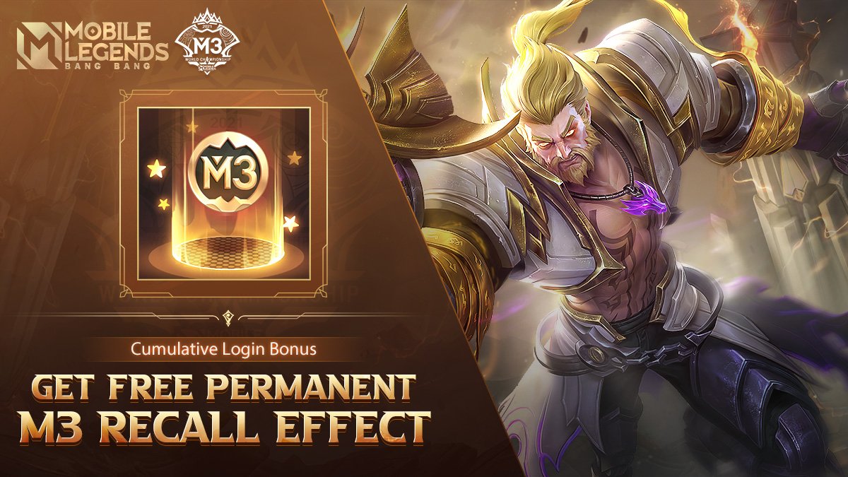 Mobile Legends Bang Bang Participate In The Cumulative Login Event From December 1 To 5 To Exchange Permanent M3 Recall Effect M3 Glorious Return For Free The Exchange Will