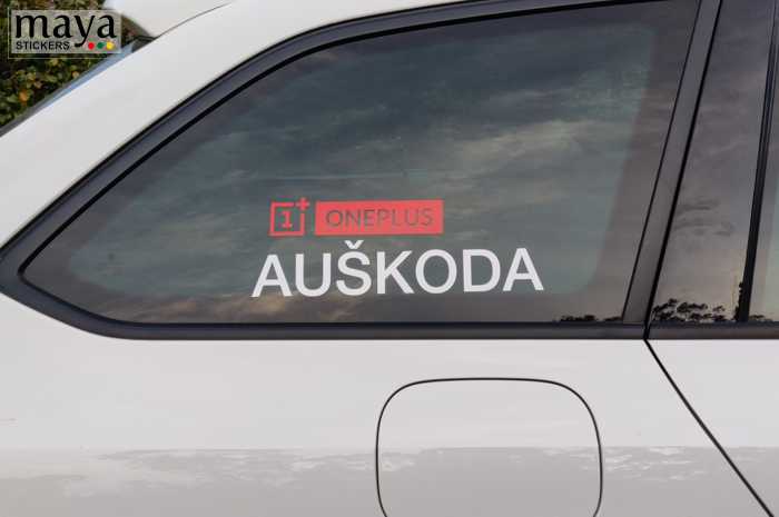 mayastickers's tweet image. 1 + logo stickers for cars. Buy online mayastickers.com/one-plus-logo-… #1plus #1+ #carstickers #cars #skoda