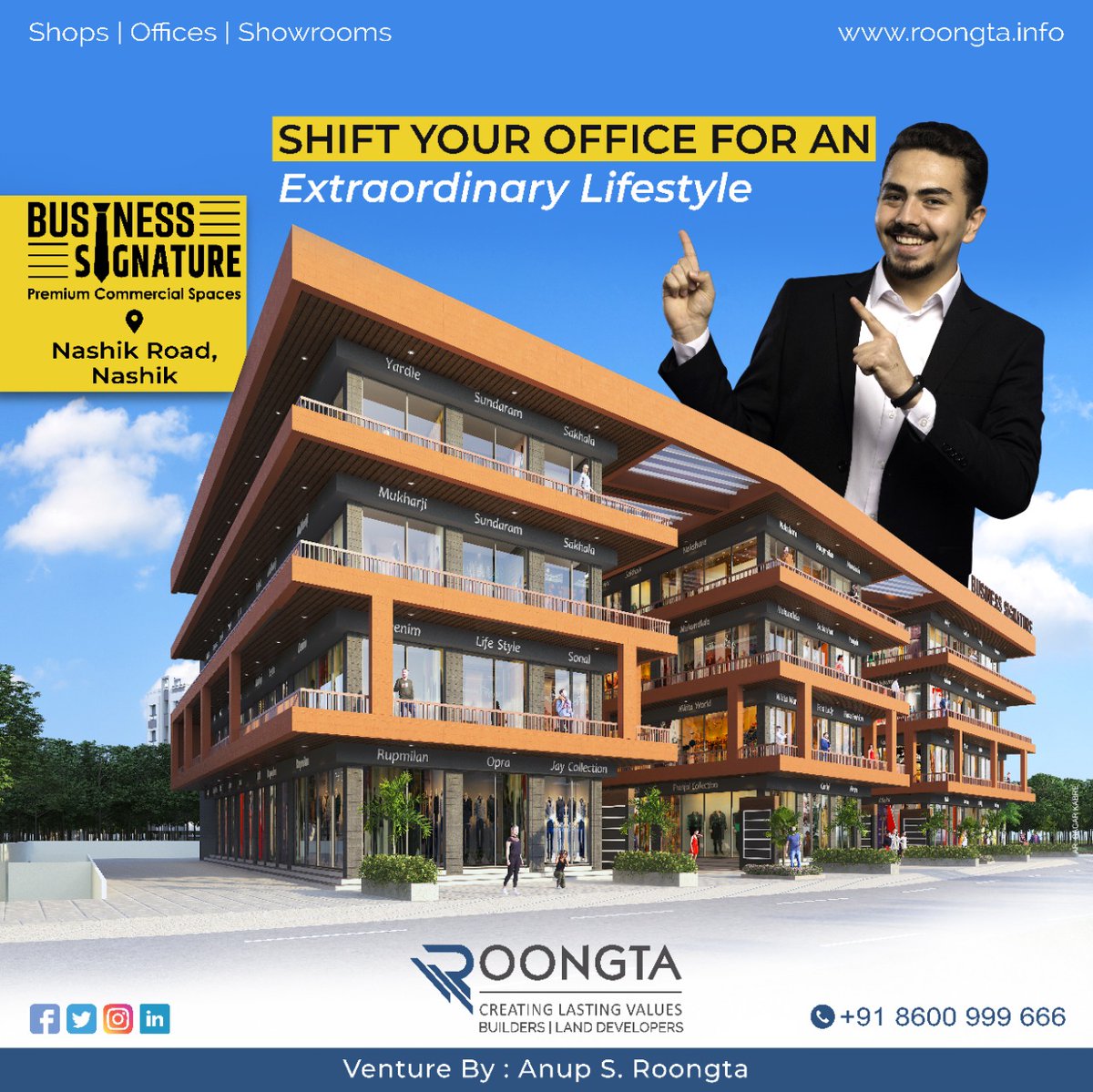by_anup's tweet photo. Shift Your Office For An Extraordinary Lifestyle.

For Enquiry &amp; Booking, please contact on 
+91 8600 999 666
.
.
.
.
#Roongta #nashik #nashikcommercial #nashikrealestate #shops #offices #showrooms #nashikproperty #builders #developer https://t.co/IQJeBY8mV8
