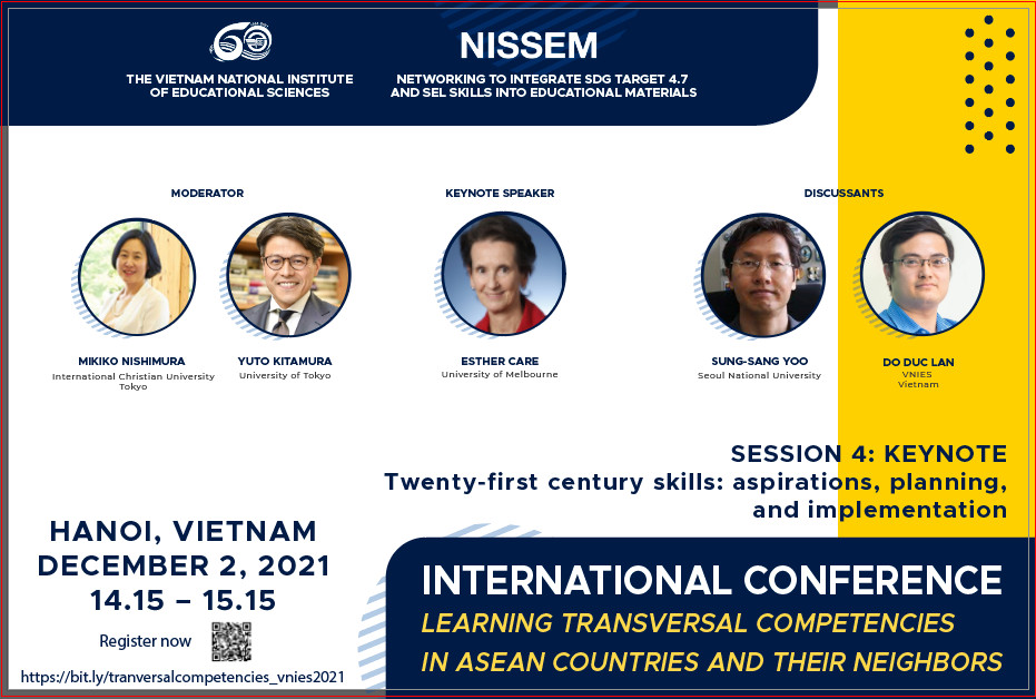 Care_Esther's tweet photo. Do join us to explore #transversals competencies - aspiring, planning and implementing at #VNIES @NISSEM International Conference where I will be joined by colleagues from Japan, South Korea and Viet Nam - https://t.co/l6087YlHGP https://t.co/Qo4p87OQlr
