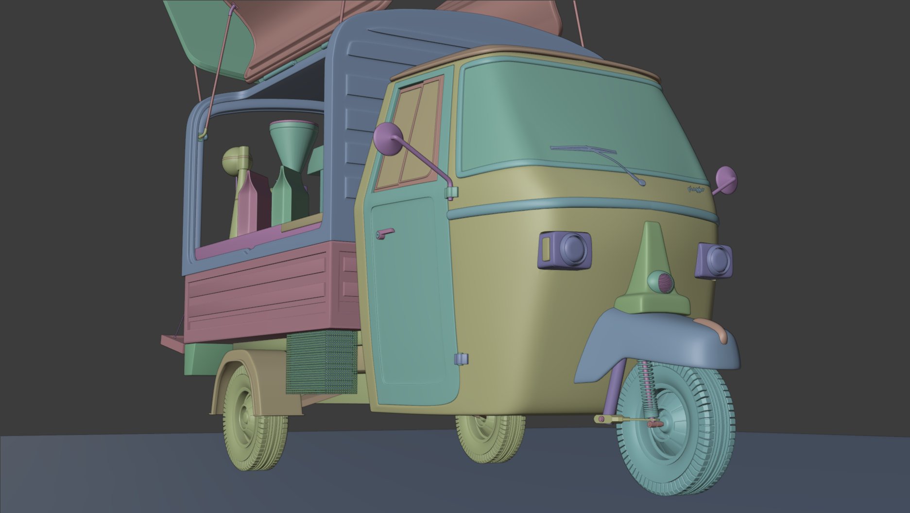Uzivatel Ryo Oami Na Twitteru Schoolism Blender基礎 Week 3 今回で移動販売車のモデリングがひとまず完成 時間がかかりましたが 模型作りのようで楽しかったです 次回はテクスチャやシェーディング制作です T Co Kligisr59d Twitter