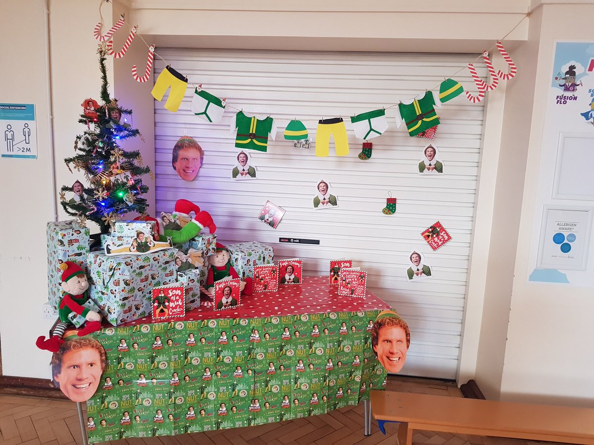 infantskitchen's tweet photo. All December our theme is "Elf" the children were every excited and some wondered who this ""Elf" was! Hopefully they will be able to watch the movie and enjoy spreading some Christmas cheer for all to hear 😍😍🎅🎅🎁🎁🎄🎄🧝‍♂️🧝‍♀️ https://t.co/5VHiBTT2eR