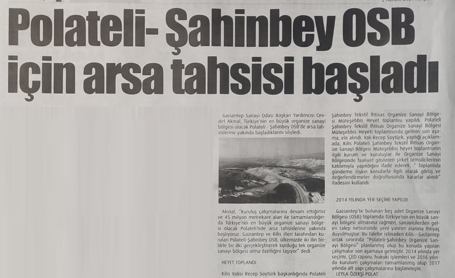 🖊️ BASINDA GSO
🗓️ 2 ARALIK PERŞEMBE