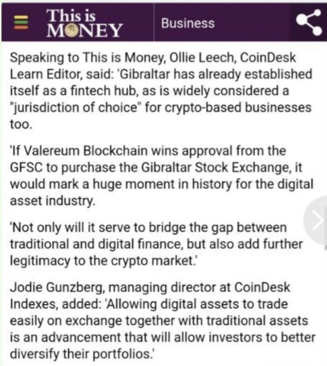 PeterRWA's tweet photo. #VLRM @ValereumBlkchn #Thisismoney #GSX #StocksToBuy #stockexchange #Fintech #coindesk #Thinkblockchain #thinkgibraltar #btc #ETH #CryptocurrencyNews #trading #OTCMarkets #Aquis @FrontierFinance @RPoulden #altcoins
Think there’s nothing more to say 👇🏾this speaks for itself! https://t.co/K1VOewgKrS