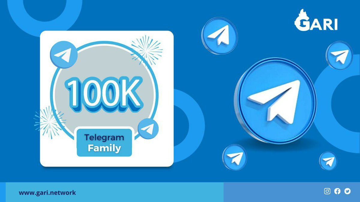 TheGariNetwork's tweet photo. Woah 🚀 100K strong family on Telegram 👇

https://t.co/FkRyBpLJI9 https://t.co/8nMyrBYhPt