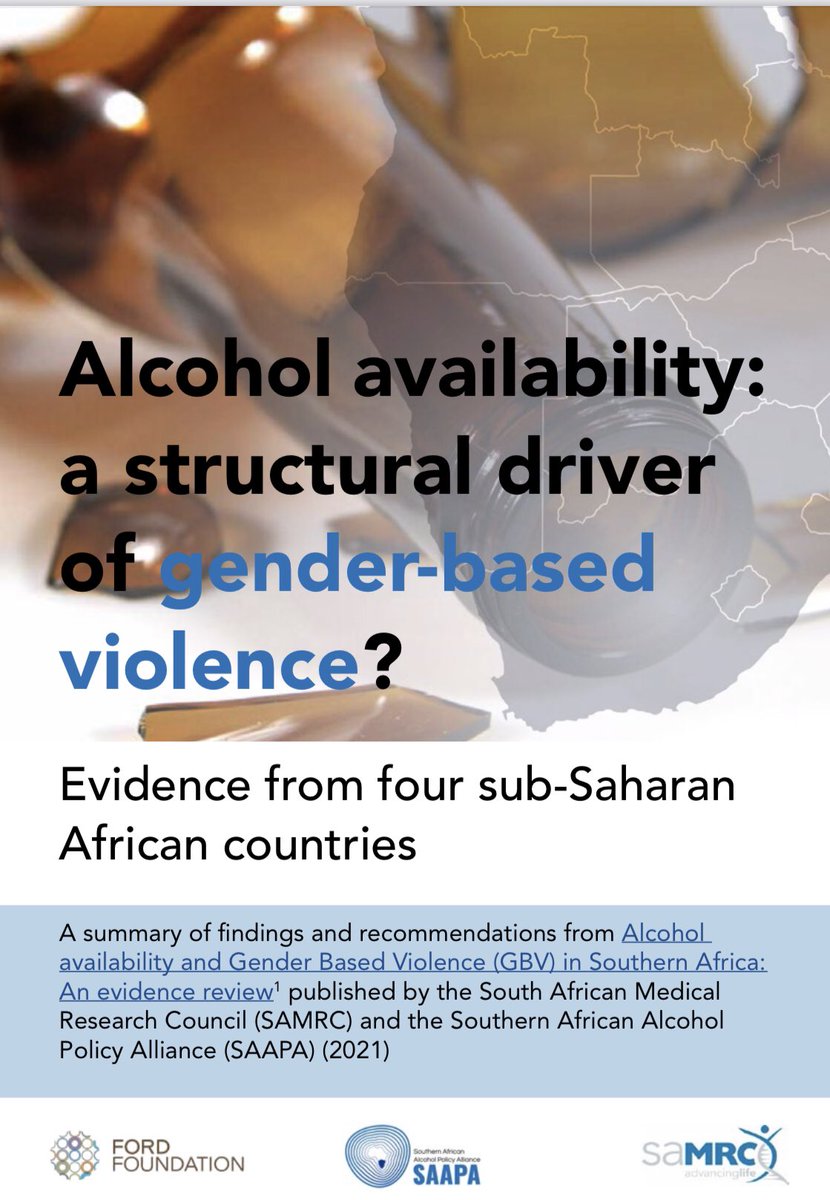 Saapa7's tweet photo. We are excited to release this important review.
Alcohol availability : a structural driver of gender-based violence?
Download here :
https://t.co/N10YRUCQxR
#AlcoholSafeSA #AlcoholfuelsGBV #PassLiquorBillsNow https://t.co/LMUezfTiK5