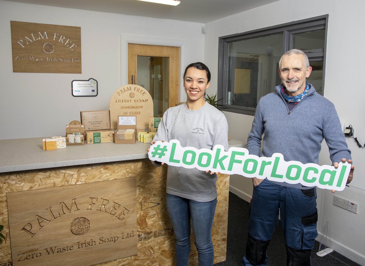 LEOCountyClare's tweet photo. The #LookforLocal & #ClickforClare initiative with The Clare Echo & #ClareLEO provides a spotlight on local businesses & helps promote our local economy.
Palm Free Irish Soap is owned by Tony Hoynes and is a family business, more info here;
Website: https://t.co/iA5KvRQ3IU https://t.co/uEQJEecbf2
