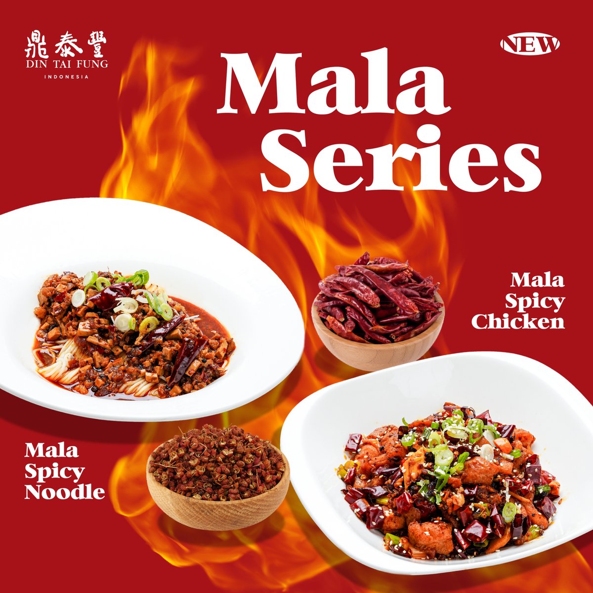 With each purchase of 𝐌𝐚𝐥𝐚 𝐒𝐩𝐢𝐜𝐲 𝐍𝐨𝐨𝐝𝐥𝐞 𝐚𝐧𝐝 𝐌𝐚𝐥𝐚 𝐒𝐩𝐢𝐜𝐲 𝐂𝐡𝐢𝐜𝐤𝐞𝐧 at Din Tai Fung and Din Tai Fung Chef's Table outlets, you will get an extra Passion Fruit drink of your choice for ONLY IDR 10.000!