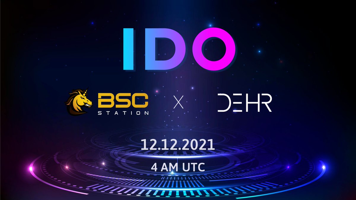IDO Announcement! 

We will be launching on 
@bscstation
December 12th

Join the #IDO at  bscstation.finance/#/launchpad

Token: DeHR 
Price: $0.02 
MC: $805k 
Supply: 1BN 
Goal to raise: $150k

Details:
bscstation.substack.com/p/dehr-to-laun…