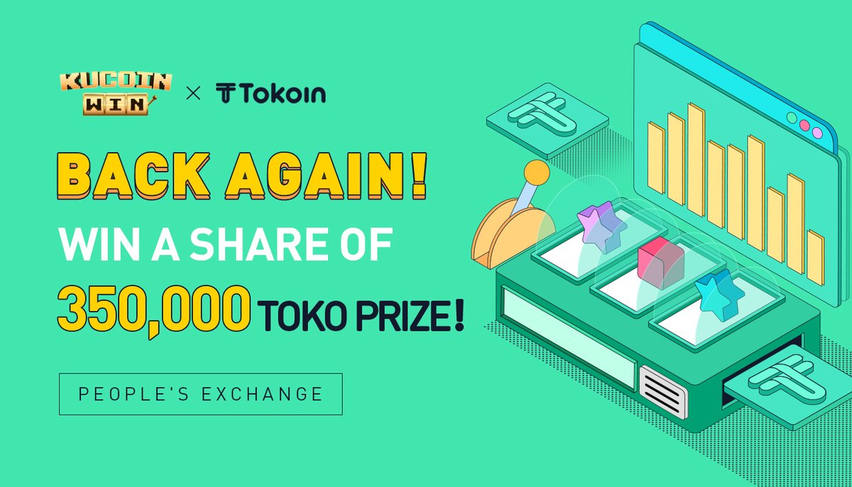 kucoincom's tweet photo. 🔥 BACK AGAIN! #KuCoinWin × @TokoinGlobal: Win a Share of 350,000 $TOKO Prize Pool!

Details: https://t.co/5MqC3NJC0L https://t.co/g3aleb4HZN