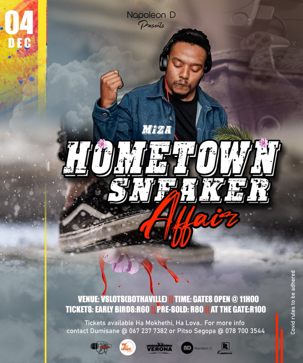 Miza_TheGreat's tweet photo. Weekend menu 🎵🎧
Saturday 4
- Hometown SneakerAffair - Bothaville (Free State)
- Street Poitjie - Lydenburg (Mpumalanga)
Sunday 5
- BAQ Yard Sundays - Stillfontein (North West)
- Deep In The Garden - Evaton (Gauteng)
#Muzika #Twelve #FeelingEP #MoonDancing https://t.co/4qfZR3KCeh