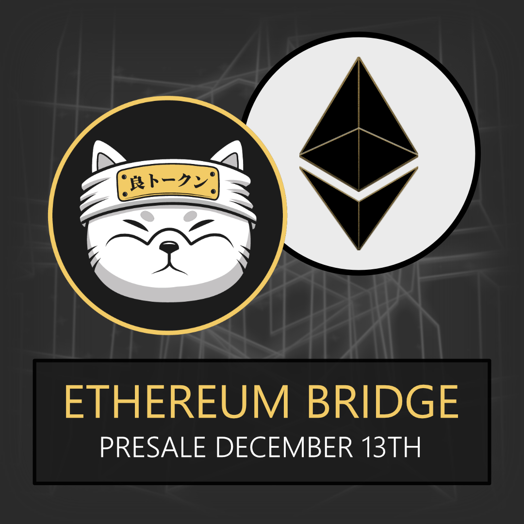 TokenRyoshi's tweet photo. The Ryoshi Token #ETH bridge is coming soon! Don't miss the presale December 13th! More Big announcements coming soon, stay tuned! #ETHBRIDGE #Ethereum #DeFi https://t.co/HFLBjC8R8S