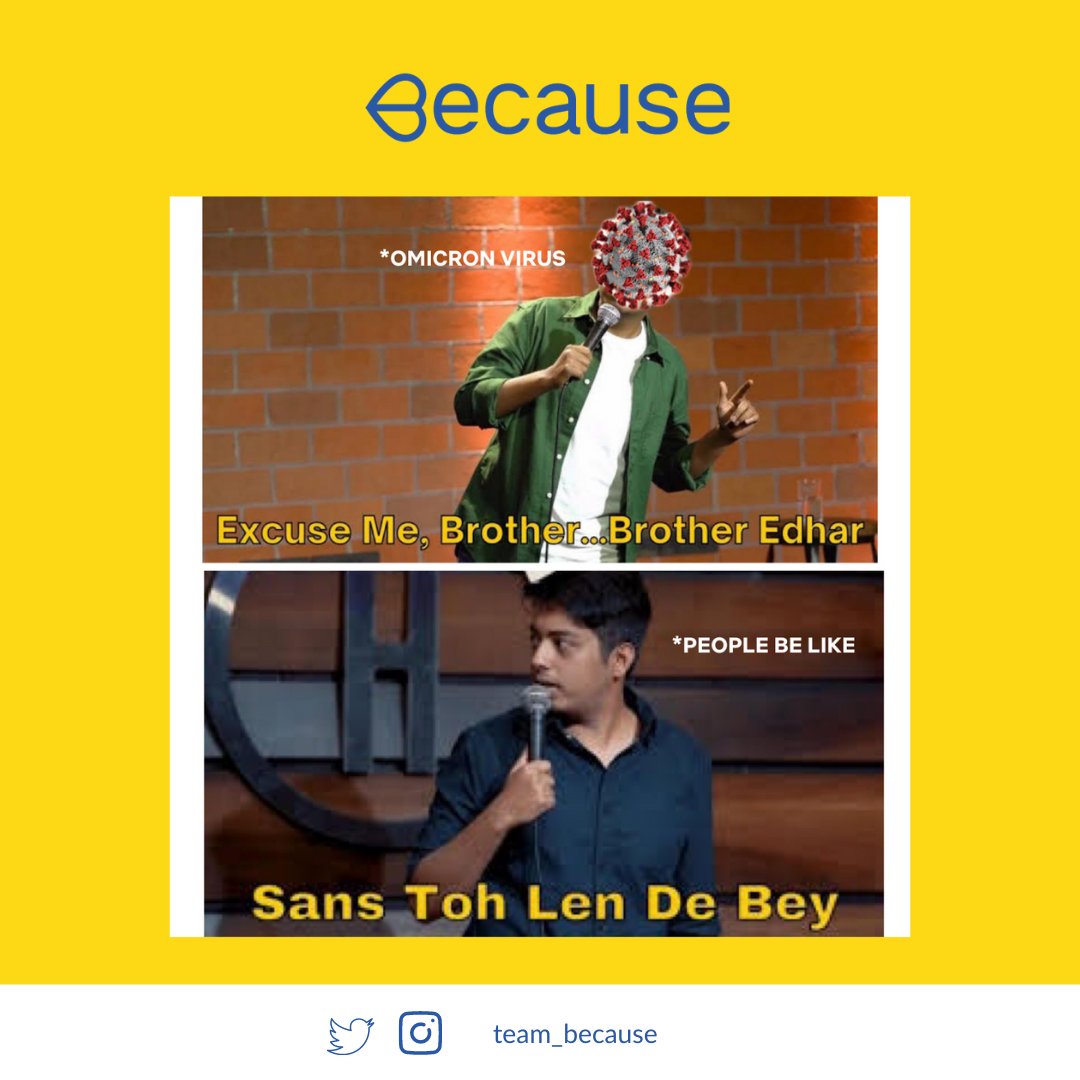 team_because's tweet photo. Here we go again 😥

#omicron #omicronvariant #omicronvarient #newsupdate #corona #coronamemes #memes #aakashgupta #because #teambecause #becausewecan #funny #covid #COVID19 https://t.co/7eu5O0btMd