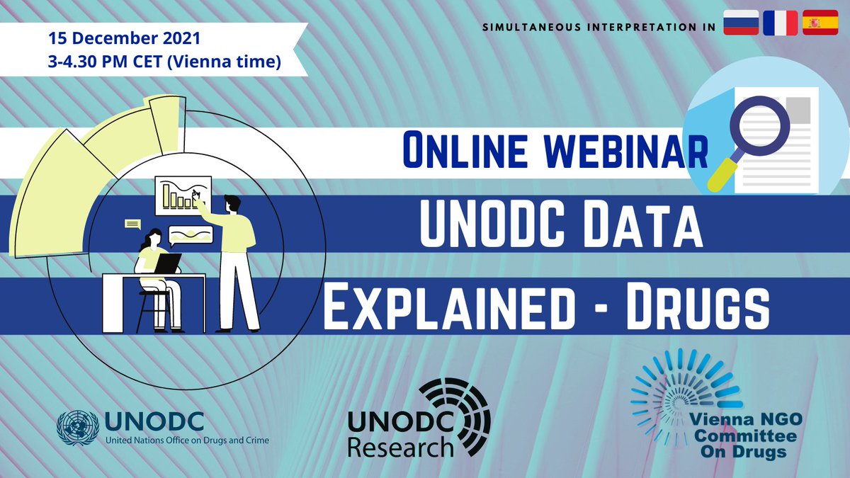 UNODCCSU's tweet photo. 🌟Do u represent #civilsociety org's?
🌟Are u interested in @UNODC research &amp; data collection on drug related issues?

Then join us &amp; @theVNGOC at the webinar "UNODC Data Explained - Drugs" on 15 December 2021.
⏰3-4.30PM CET
Register💻▶️https://t.co/KYPiMQFe0x https://t.co/EJVAijqkIM