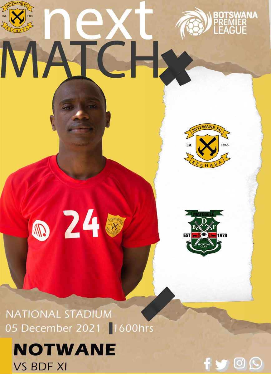 notwane_fc's tweet photo. WEEK: 7 GAMES

Sunday 5th December 2021
Toronto vs Matebele @ 1600hrs National Stadium https://t.co/zh2wcdnbC8