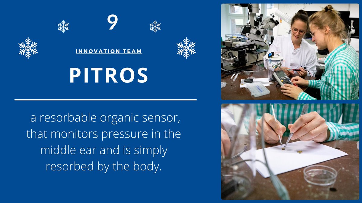 EKFZdigital's tweet photo. 🗓️9⃣ PITROS scientists at @ERCD_Research develop a novel pressure sensor for the middle ear. The organic sensor monitors pressure continously and is simply resorbed by the body. #digitalhealth 👉https://t.co/KANrdwf0NJ https://t.co/NXid7g6vAl