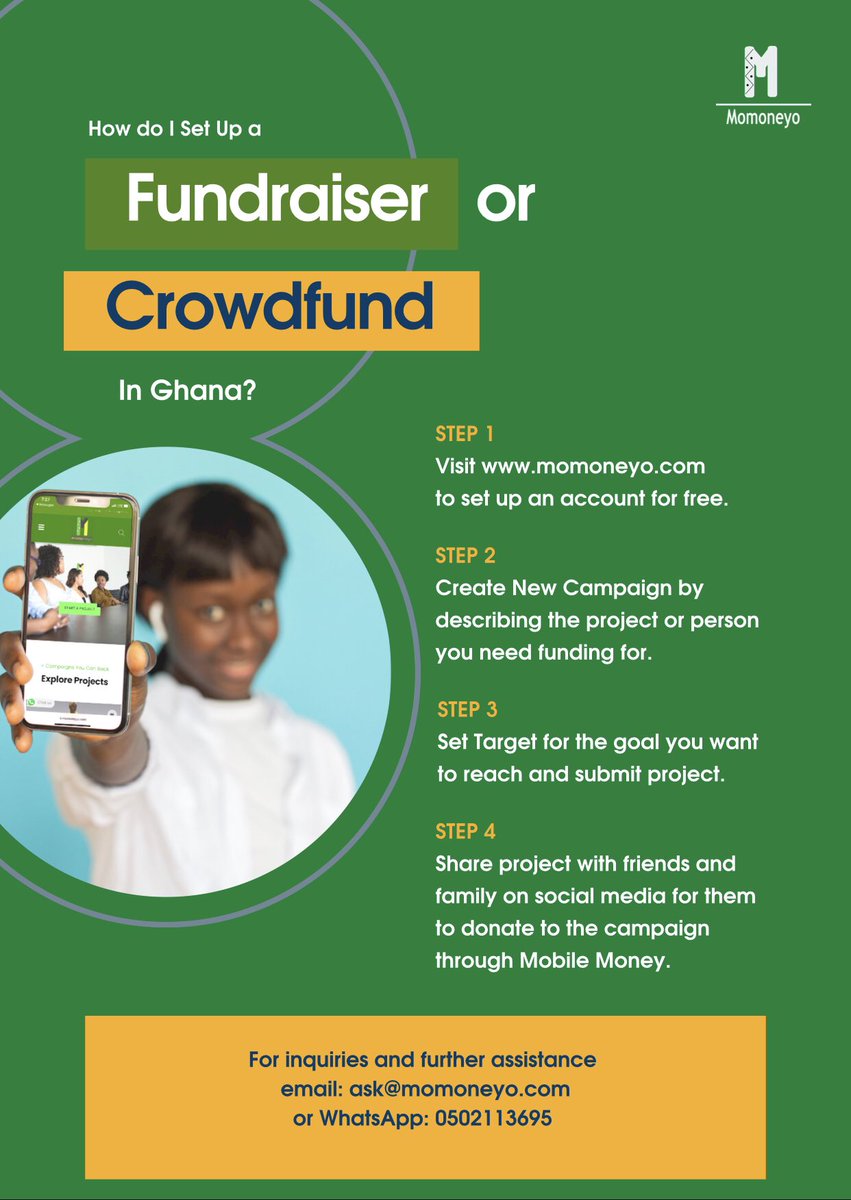 momoneyogh's tweet photo. Pioneering a new model of development by soliciting funds from each other to support people and causes you care about.

visit https://t.co/DDgJ2EZTwa

Fundraising and Crowdfunding made easy.

Momoneyo || Ghana || NSMQ || Adwoa Sarfo || Kwesi Arthur  || Omicron || Joe Wise https://t.co/60Me7EKY88