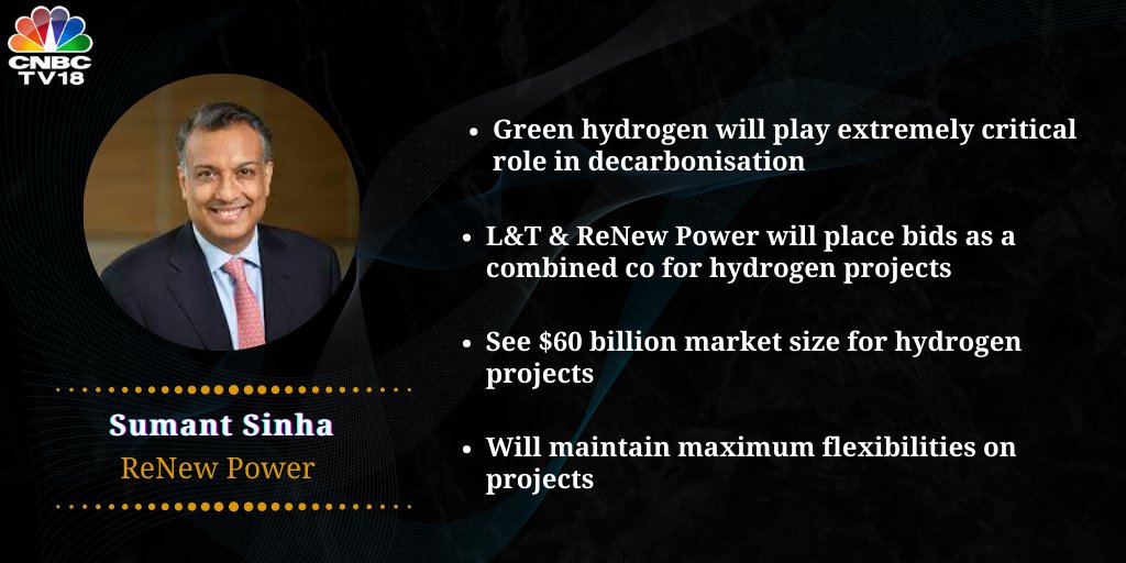 Green hydrogen will play extremely critical role in decarbonisation. Will maintain maximum flexibilities on projects, says <a href="/sumant_sinha/">Sumant Sinha</a> of <a href="/ReNew_Power/">RenewPowerSystems</a>