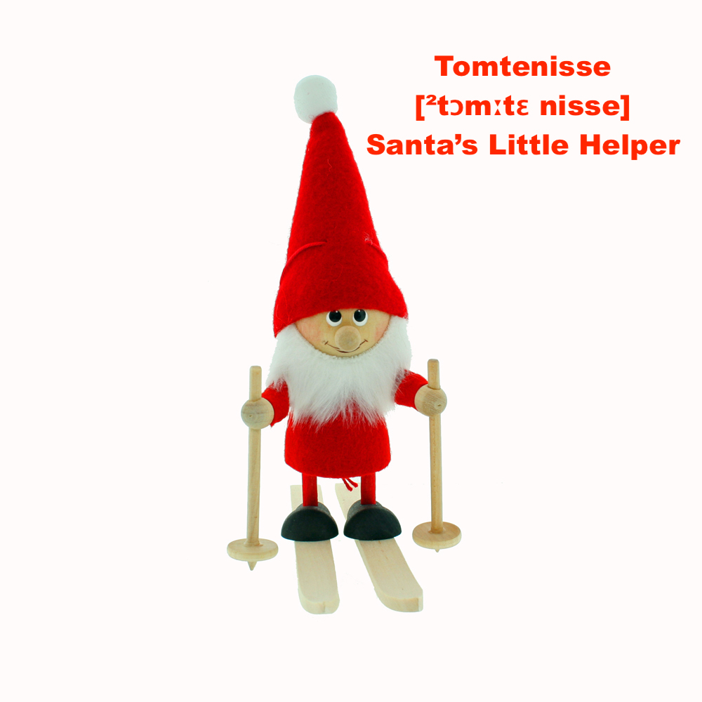 SpeakSwedish's tweet photo. A #tomtenisse [²tɔmːtɛ nisse]) is a mythological creature from Nordic folklore today typically associated with the Christmas season. Looks like a garden gnome but refers to Santa's little helper. https://t.co/hY5PKMRpZa
