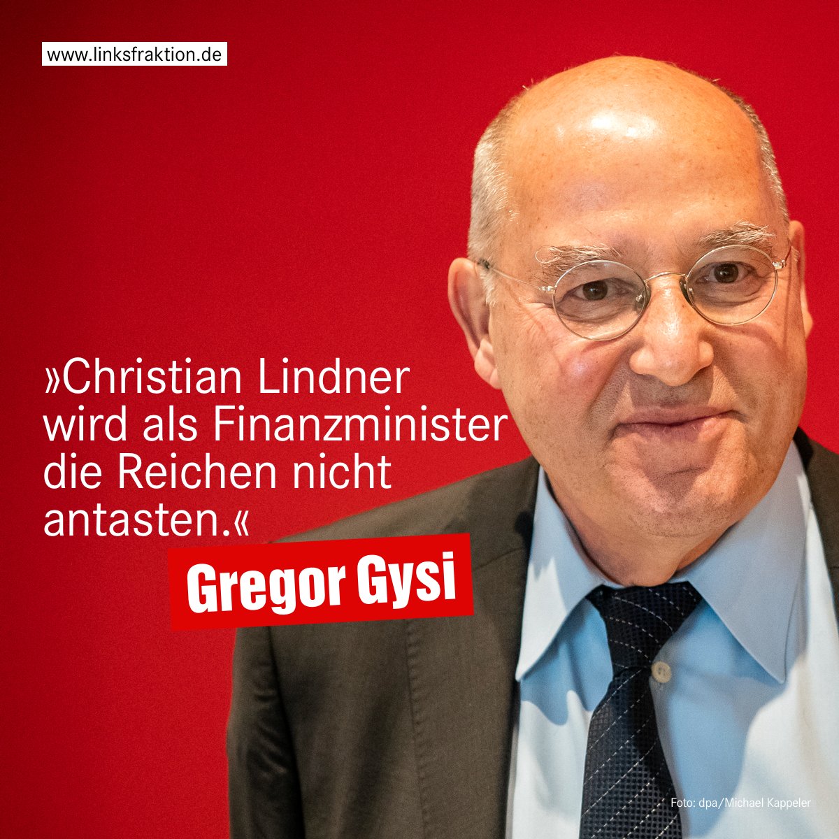 GregorGysi's tweet photo. In #Deutschland wird alles von der #Mitte bezahlt, während großen Konzernen und Vermögen immer Steuerschlupflöcher gezeigt werden. Es ist besonders kurzsichtig, dass die #Ampel das fortsetzt. https://t.co/cdCdDgwhNy