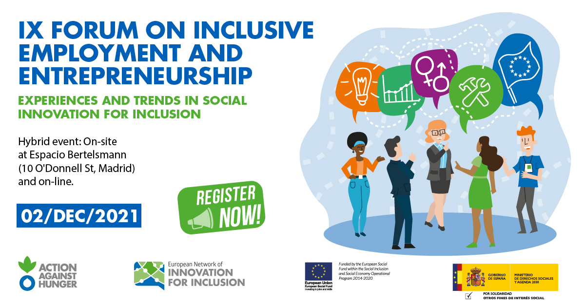 EuropeanNetwor2's tweet photo. 📢 There are only a few minutes left for the IX Inclusive Employment and Entrepreneurship Forum to start!

Join the live broadcast from Madrid through this link: 👉 https://t.co/W9VDt8u4Q2

We are waiting for you to learn about the trends of #socialinnovation for #laborinclusion. https://t.co/xVkEm3s4J6