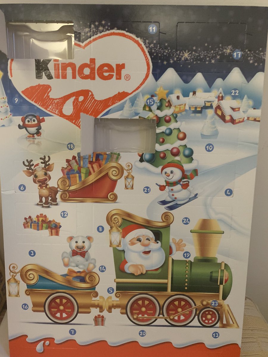Very disappointed that <a href="/FerreroUK/">Ferrero UK & Ireland</a> couldn’t stretch to putting in pictures behind their Kinder advent calendar. Bit of anticlimax really.