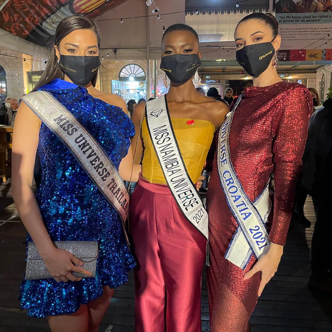 missnamibia2026's tweet photo. Our very own @ChelsiShikongo mingling with the #MissUniverse delegates!

#TheRoadtoMissUniverse https://t.co/bsM87XvTEB