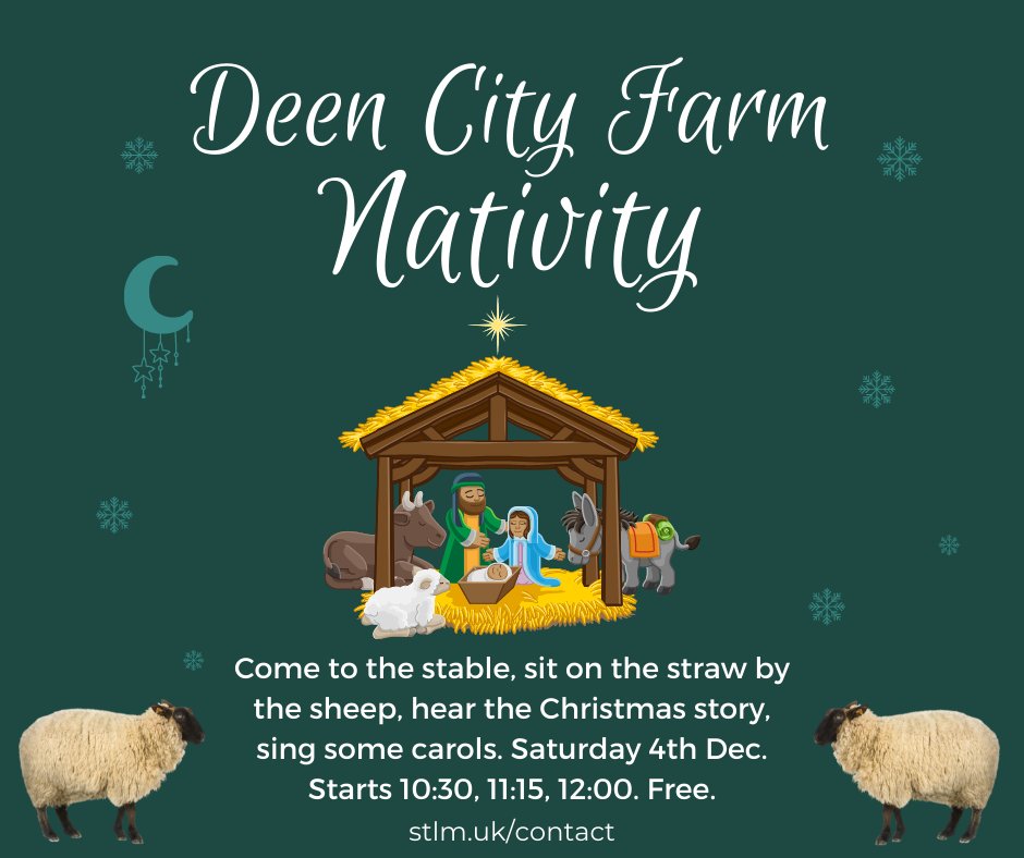 HeathWhyte's tweet photo. This Saturday at Deen City Farm @deencityfarm
In a well-ventilated barn! Come along with the kids for some Christmassy fun. https://t.co/LXuRMun0bC