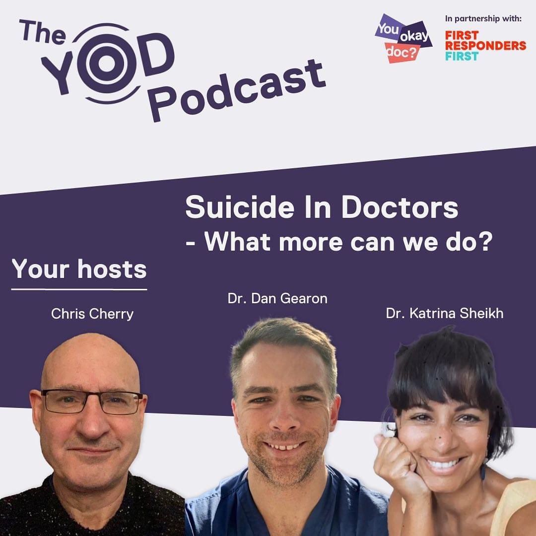 In partnership with #FirstRespondersFirst our new podcast focussing on #SuicideInDoctors with Dr. Kate Sizer <a href="/chrischerry62/">chris cherry</a> <a href="/GearonDaniel/">Daniel Gearon</a> and <a href="/KatrinaSheikh/">Dr Katrina</a> is now live #PhysicianSuicide #DoctorsMentalHealth #SuicidePrevention #SuicideAwareness  open.spotify.com/episode/5VUJRP…