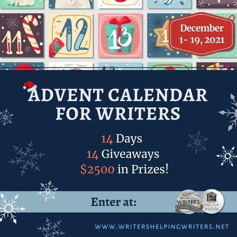 Want the chance to win over $2500 in writing prizes, #WritingCommunity? 

The 2021 Advent Calendar for Writers Giveaway Event is on now at WRITERS HELPING WRITERS:  buff.ly/3rtmvSn #writing #amwriting