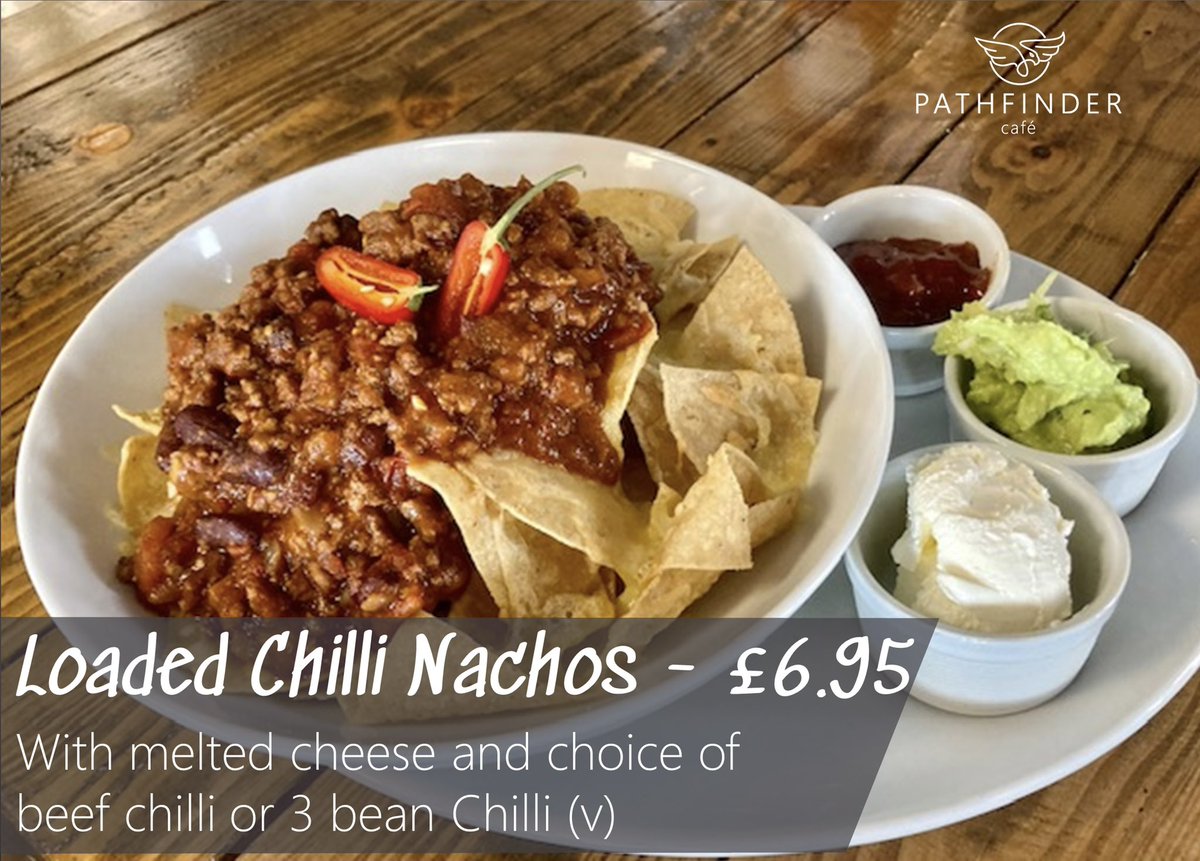 CafePathfinder's tweet photo. One of this week’s #Specials at #PathfinderCafe is #Chili #Nachos 🌶 

Only £6.95, make @blackbushe your destination today
#blackbushe #blackbusheairport #yateley #cafefood #lunch https://t.co/IK0SJxba5w