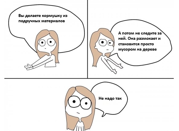 ecologymos's tweet photo. Зима в России уже наступила. И потому полезно напомнить о самых частых ошибках в подкармливании диких птиц.

#МосЭко #РосЭко #кормушкинг #кормимптицправильно #кормимптиц https://t.co/GjbmpjsuzF