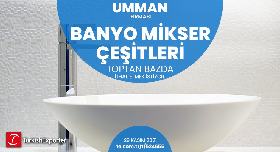 ihracatcomtr's tweet photo. 💡İhracat Fırsatı!
📍Umman firması, banyo mikser çeşitleri toptan bazda ithal etmek istiyor.
⭐Bu ihracat fırsatının detaylarına erişmek için linke tıkla!
https://t.co/rjlsAL9cTy
#turkishexporter #ihracat #export #import #b2b #trade #banyo #banyomikseri #mixer #bathmixer https://t.co/zUuFRZBtWQ