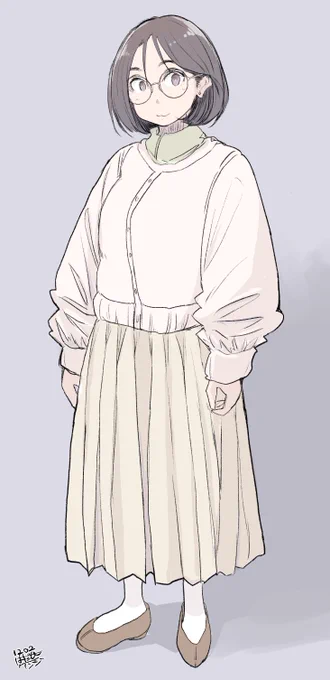 本日の眼鏡女子コーデ 