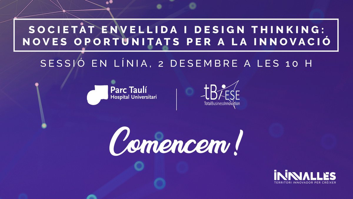 ininvalles's tweet photo. 📣 Comencem! Uneix-te al directe de la sessió en línia 'Societat envellida i Design Thinking: Noves oportunitats per a la innovació'! 🔛 

➡️https://t.co/ONBxfwG1RQ https://t.co/8LOq977Kl3