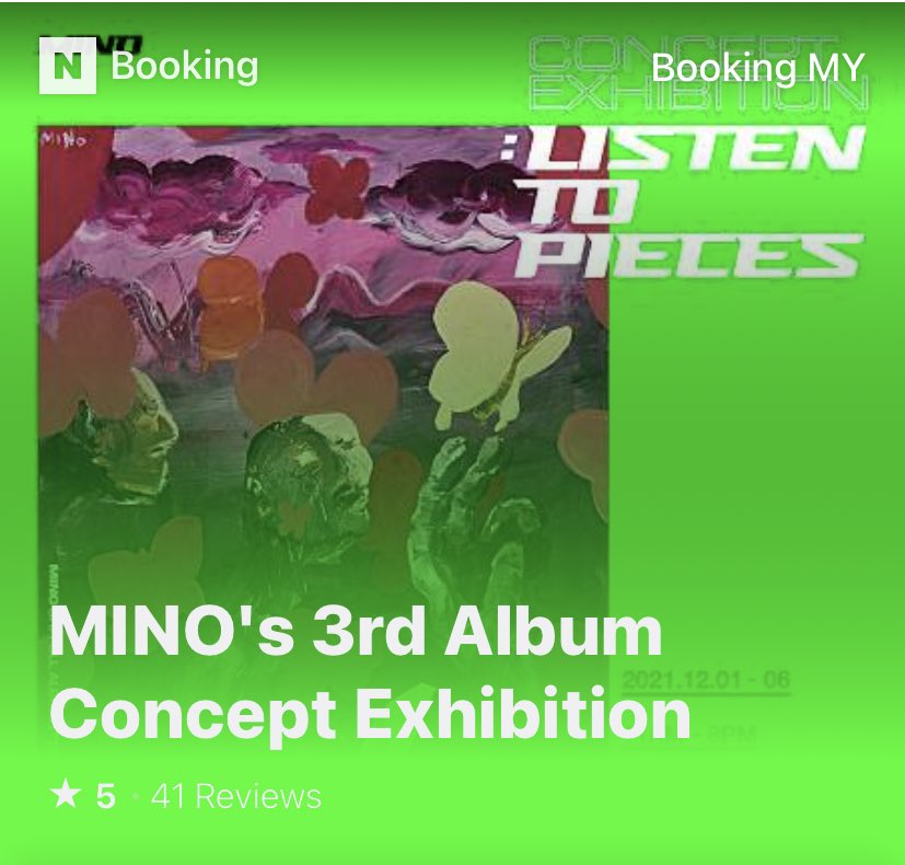 NaufalOmar98's tweet photo. Already reserved my spot for Mino's Concept Exhibition! ๐ป
Can't wait to go!!
#MINO #์ก๋ฏผํธ #WINNER #์๋ #3rdFULLALBUM #TO_INFINITY #CONCEPT_EXHIBITION #LISTENTOPIECES #YG https://t.co/4bqzEy7F1R