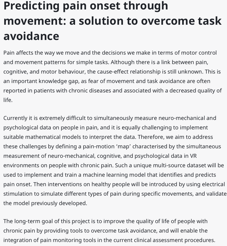 darione581's tweet photo. Looking for a PhD and interested in a interdisciplinary project? Opportunity @UniofBath on "#PainOnsetPrediction & #TaskAvoidance". Application deadline 15th Jan (https://t.co/GKLxqznmRZ). Please get in touch (d.cazzola@bath.ac.uk) if interested. @DrEdKeogh @iszio @bwmetcalfe https://t.co/usbAIg8aJp