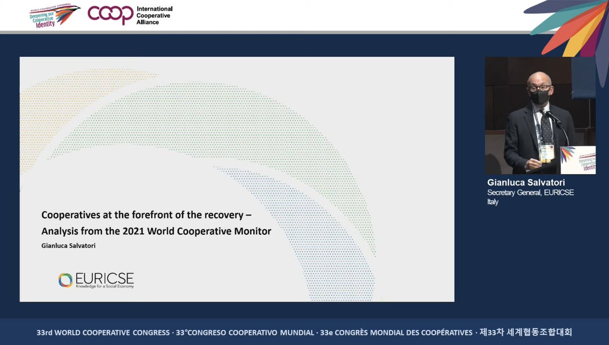 <a href="/Todor_D_Ivanov/">Todor Ivanov</a> <a href="/EuroCoopTeam/">Euro Coop</a> <a href="/Euricse/">Euricse</a> <a href="/rosalavin_/">Rosa Lavín Ibarra</a> <a href="/konfekoop/">Konfekoop</a> <a href="/ICAAPAC/">ICA Asia and Pacific</a> <a href="/ICA_AFRICA1/">International Cooperative Alliance - Africa</a> <a href="/AciAmericas/">Coops Américas</a> <a href="/CECOP_coops/">CECOP</a> .<a href="/Euricse/">Euricse</a>'s <a href="/gsalvatori/">gianluca salvatori</a> said #cooperatives have been fast at recovering from the #pandemic – but "we need to create our own model of interpreting &amp; measuring social impact, instead of being subjected to the model adopted by ordinary shareholder companies"
#WorldCoopCongress
