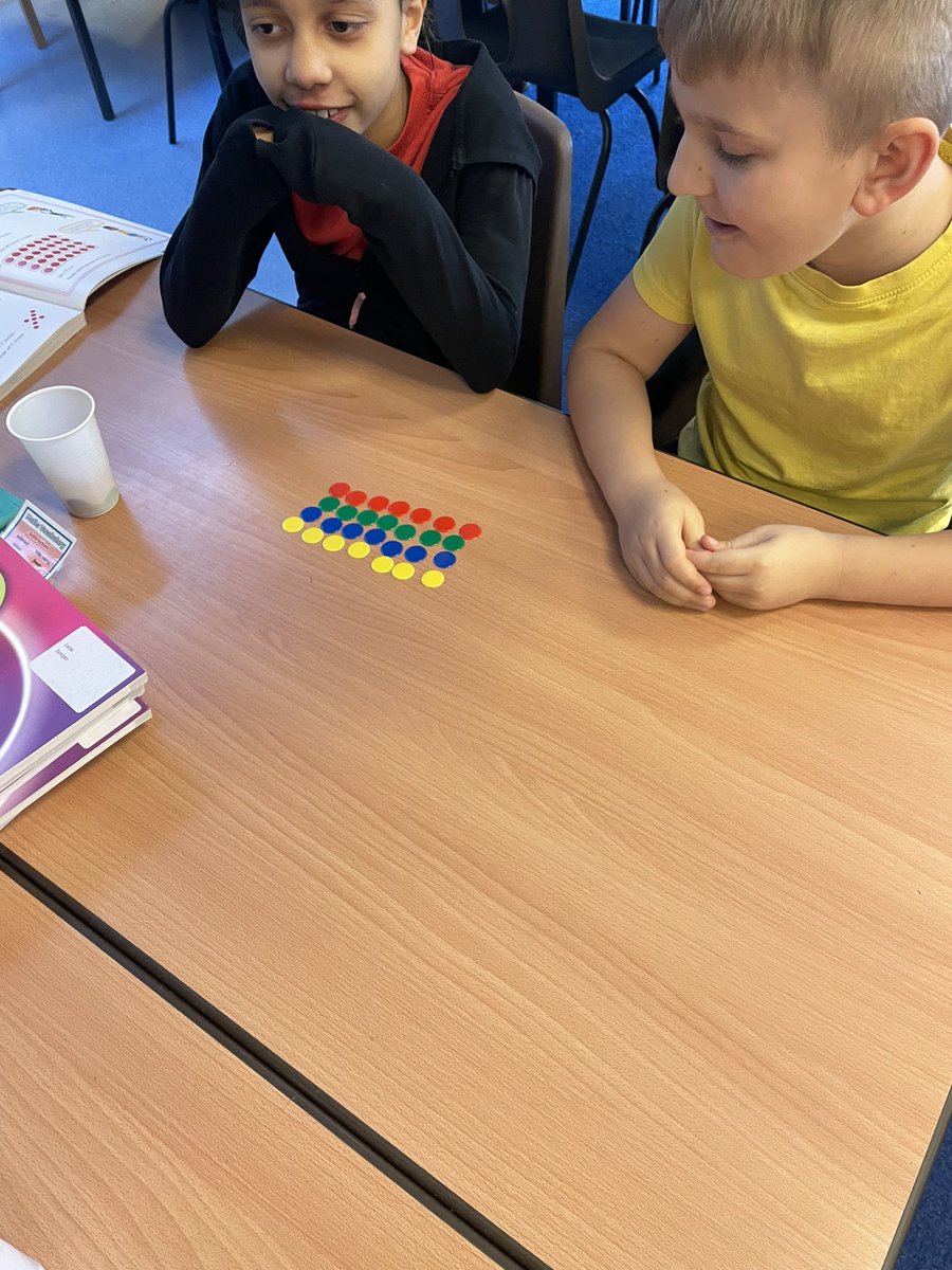 Y4Spa's tweet photo. During Maths this week, Year 4 have been working on their multiplications. They have been using counters to create physical, visual arrays to help them to understand the relationship between the numbers being multiplied! ✖️➗@Y4Spa @SpaldingPriAcad @InfinityAcad https://t.co/Rfxy4f2OgV