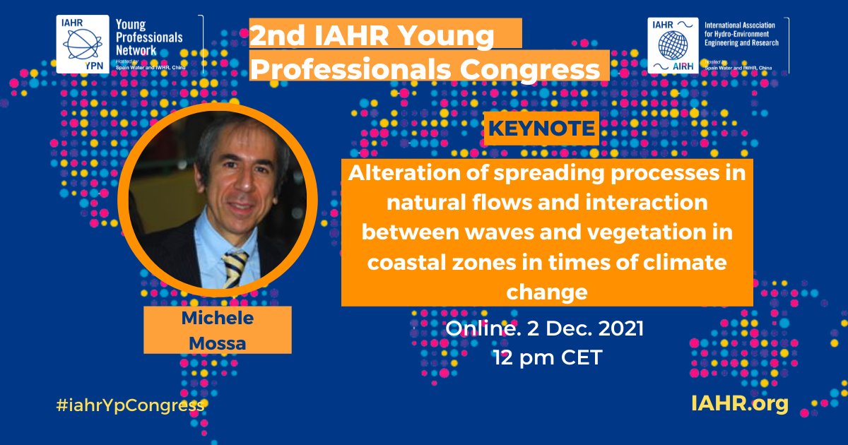 LAST day to attend the 2nd #iahrYpCongress! REGISTRATION is OPEN and FREE to ALL! Keynote lecture by Michele Mossa. Today 12 pm CET. #IAHR #Vegetation #ClimateChange #Engineering #Hydroenviornment #Water #Hydraulics 
iahr.org/index/detail/5…
