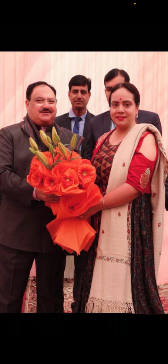 RichaCapt's tweet photo. Birthday greetings to Shree @JPNadda ji . National president for @BJP4India . The intelligent man who has successfully fulfilled many accomplishments, and is yet willing to do more and more for the Nation nd party . Regards Capt Richa https://t.co/YBWGsxw1c5