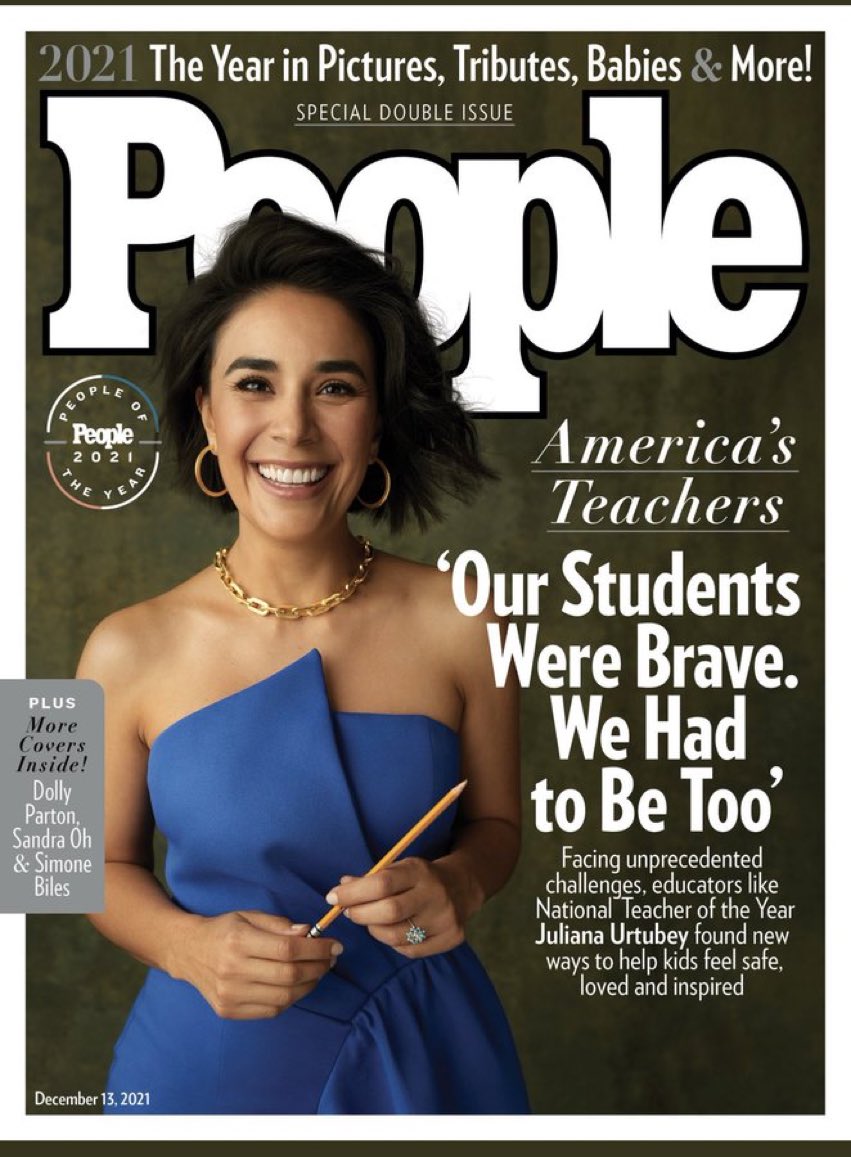 Amazing to see the teacher of the year on the cover of People... also she is a Latina and crushin it!