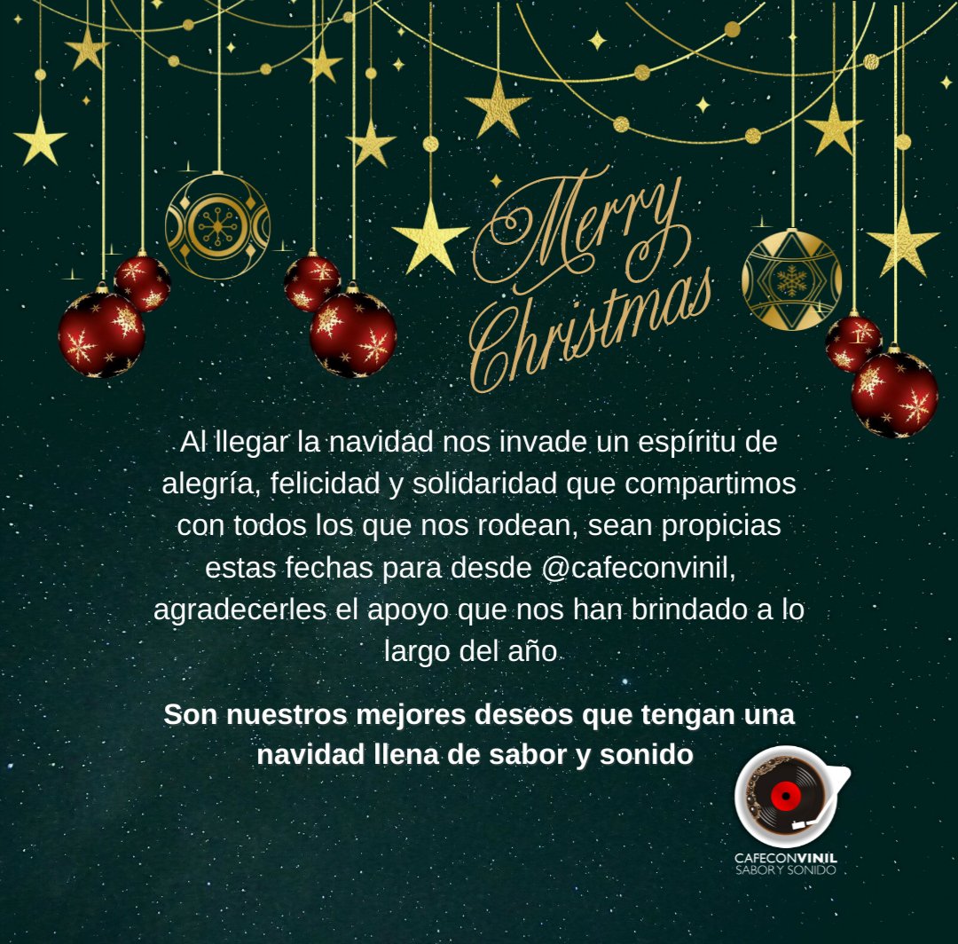 cafeconvinil's tweet image. Al llegar la navidad nos invade un espíritu de alegría, felicidad y solidaridad que compartimos con todos los que nos rodean, sean propicias estas fechas para desde @cafeconvinil,  agradecerles el apoyo que nos han brindado a lo largo del año.